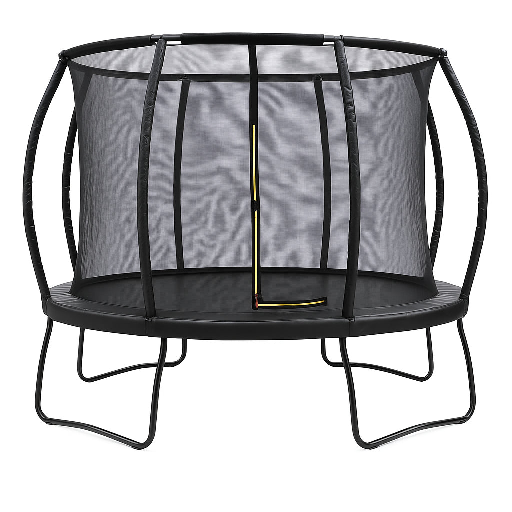POHJOLAPULSE SPORTS LUXUS Trampoliini Ø 360cm Turvaverkolla MUSTA EDITION