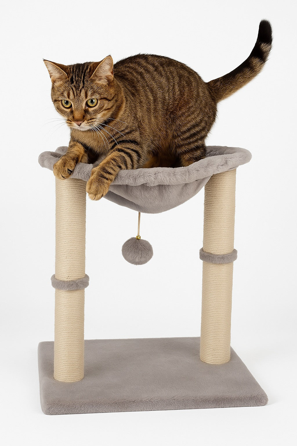 POHJOLAN LEMMIKKITARVIKE Kissan kiipeily-/raapimispuu 50 cm, vaalean harmaa