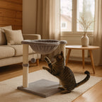 POHJOLAN LEMMIKKITARVIKE Kissan kiipeily-/raapimispuu 50 cm, vaalean harmaa