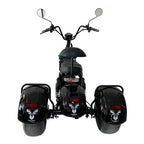 OUTLET! POHJOLA MOTORS Sähköskootteri Trike 60V20AH tehoakulla musta, asiakaspalautus/B-laatu, lue tarkempi tuotekuvaus!