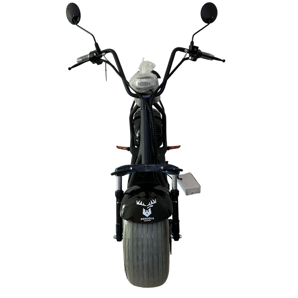 POHJOLA MOTORS Sähköskootteri Turbo 2000W, 25km/h, 20AH Tehoakulla, Musta