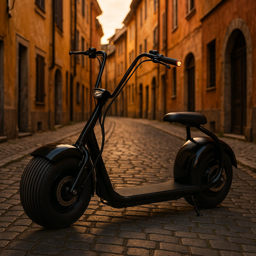 POHJOLA MOTORS Halpa Sähköskootteri 1000W 2.0 Premium, 25 km/h, Musta