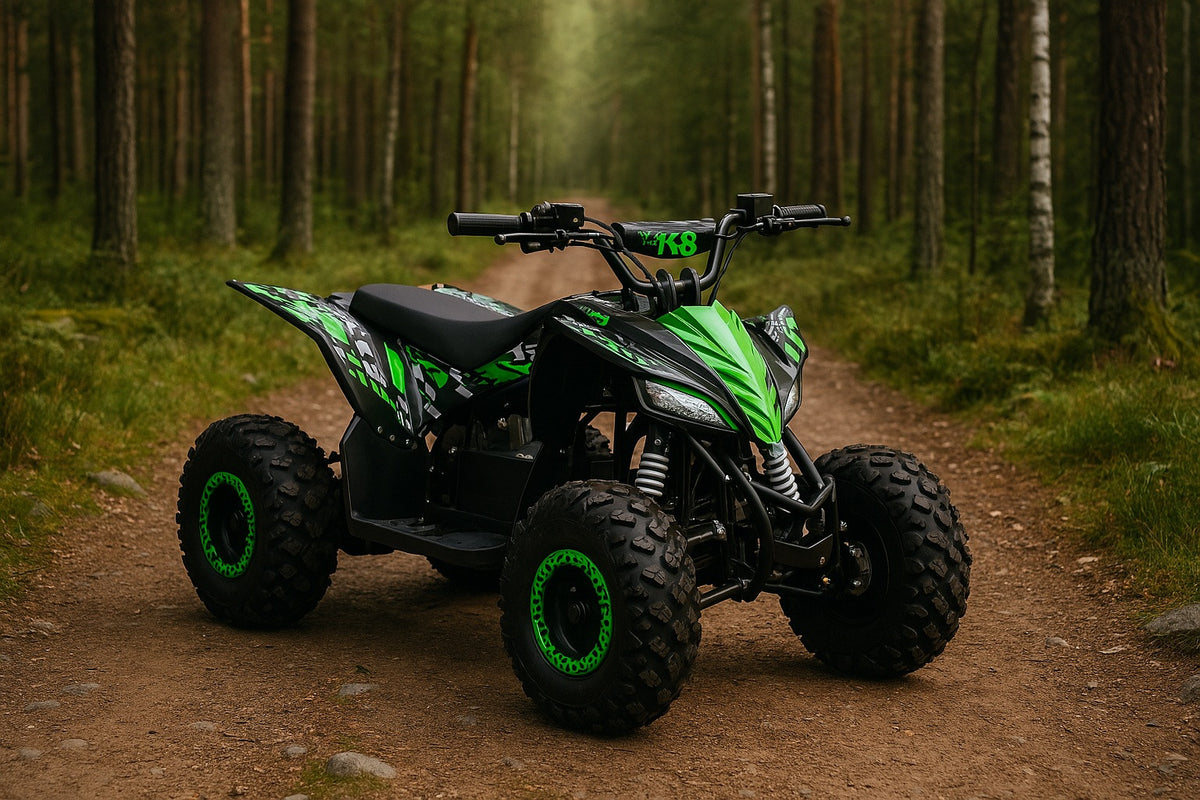 Elektrisk miniatyrtraktor 500 W – borstlös motor, 70 kg, 4 x 12V/20Ah