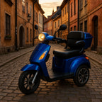 POHJOLA MOTORS Senioriskootteri Varashälyttimellä 1000W, 25km/h, 48V20AH, Sininen