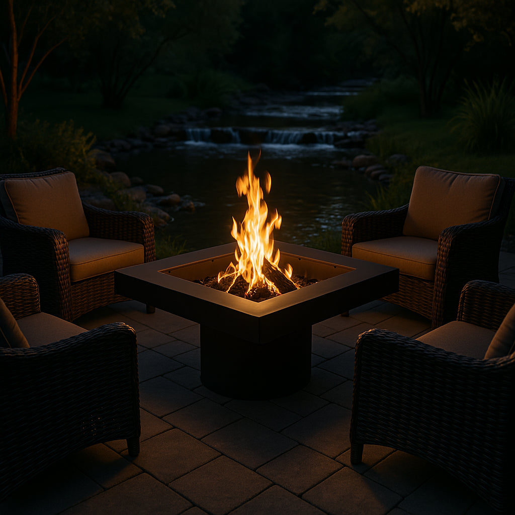 POHJOLA GARDEN Ulkotulisija Kannella 76 x 76 x 40 cm, musta