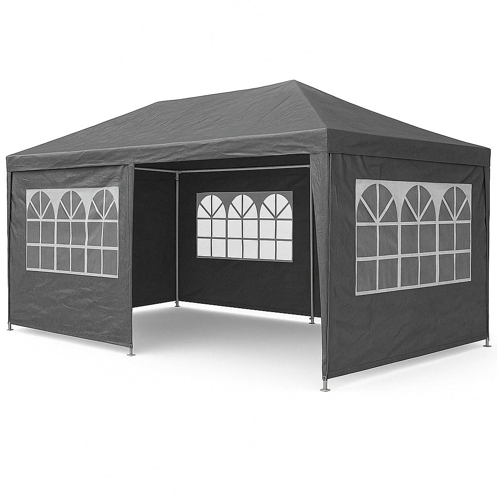 POHJOLA GARDEN Juhlateltta / Paviljonki irrotettavilla sivuilla 3x6m PE, harmaa