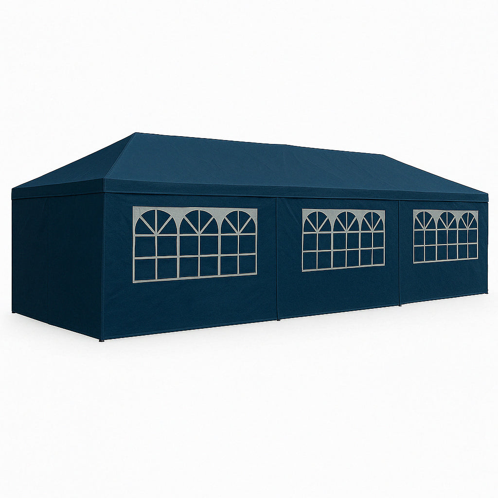 POHJOLA GARDEN Juhlateltta / Paviljonki irrotettavilla sivuilla 3x9m PE, Sininen