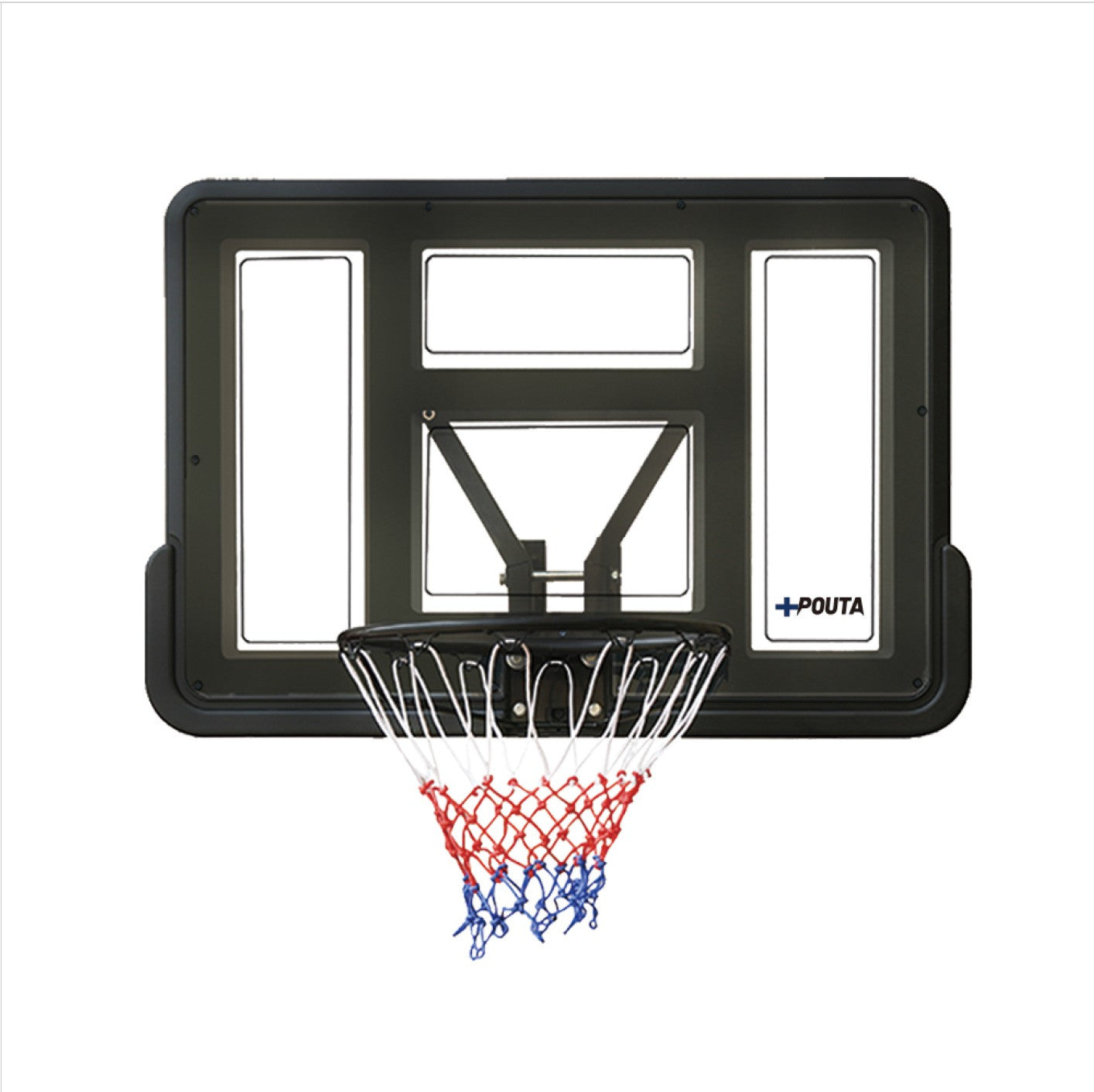 POHJOLAN URHEILUTARVIKE Koripallokori Ja Taustalevy 110 x 75cm, Musta