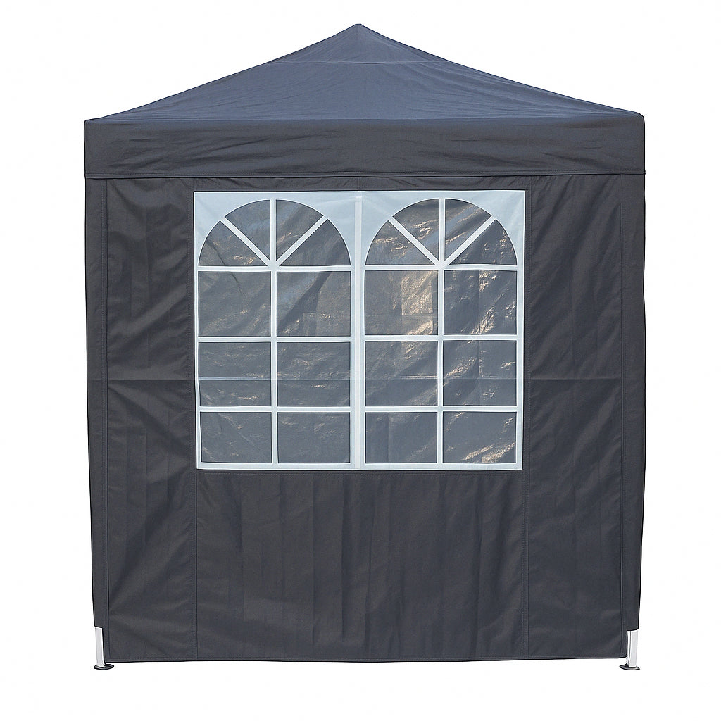 POHJOLA GARDEN POP-UP Juhlateltta Irrotettavilla Sivuseinillä, 2 x 2 m, Antrasiitti