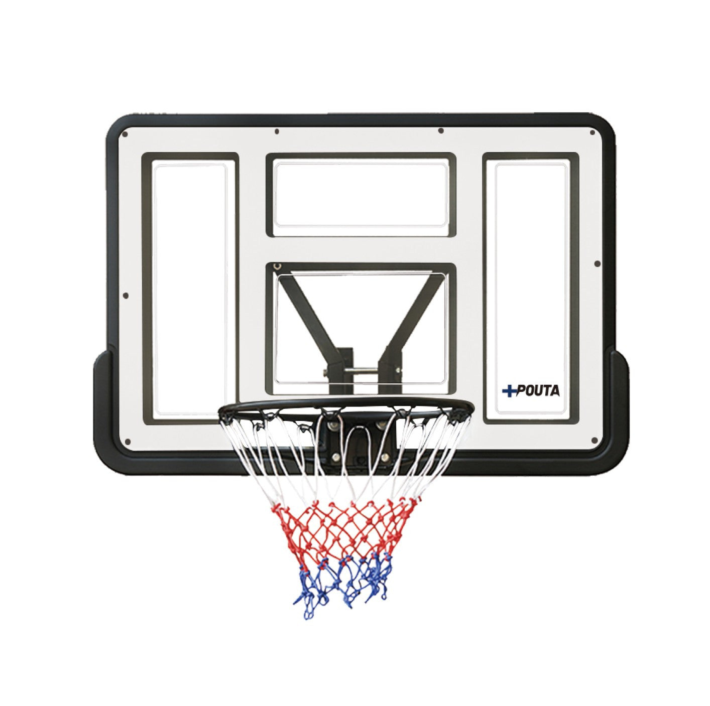 POHJOLAN URHEILUTARVIKE Koripallokori Ja Taustalevy 110 x 75cm, Valkoinen