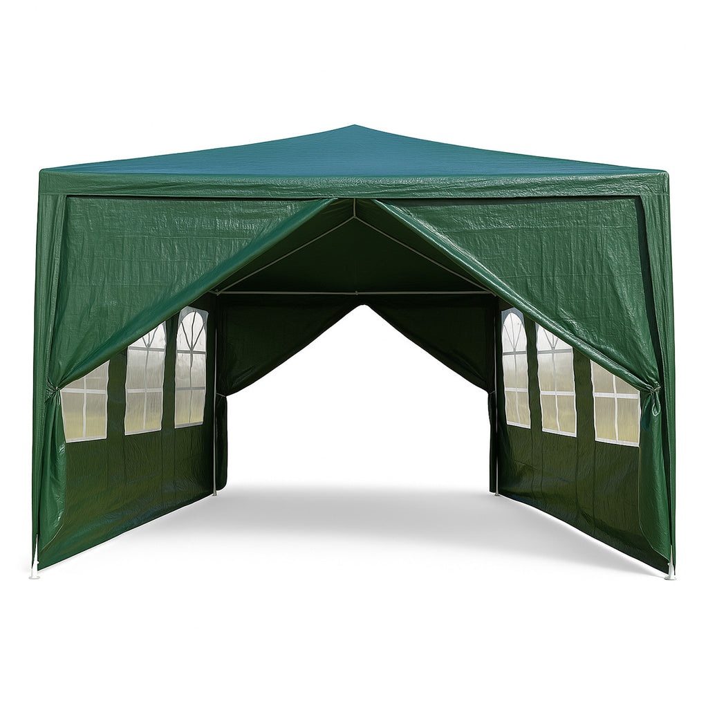 POHJOLA GARDEN Juhlateltta / Paviljonki irrotettavilla sivuilla 3x6m PE, Vihreä