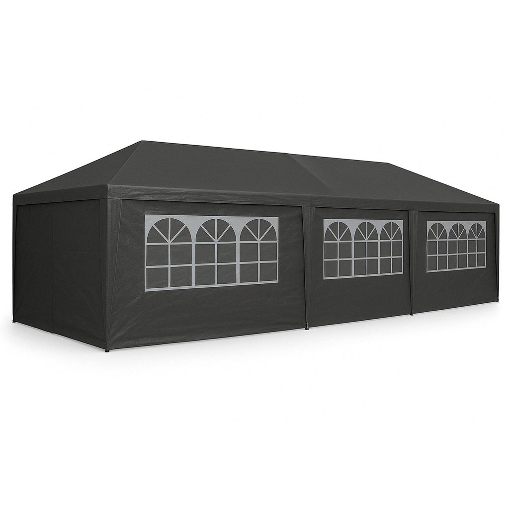 POHJOLA GARDEN Juhlateltta / Paviljonki irrotettavilla sivuilla 3x9m PE, harmaa