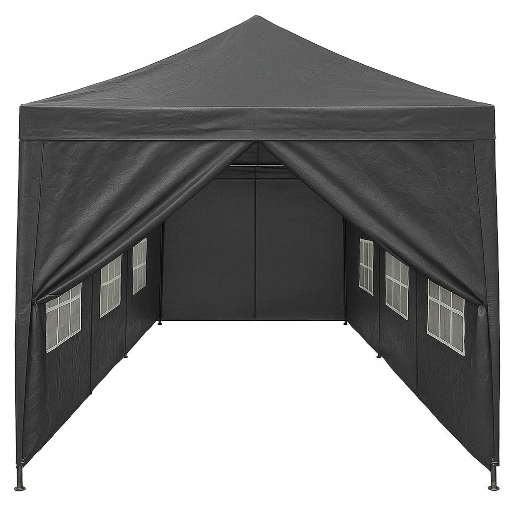 POHJOLA GARDEN Juhlateltta / Paviljonki irrotettavilla sivuilla 3x9m PE, harmaa