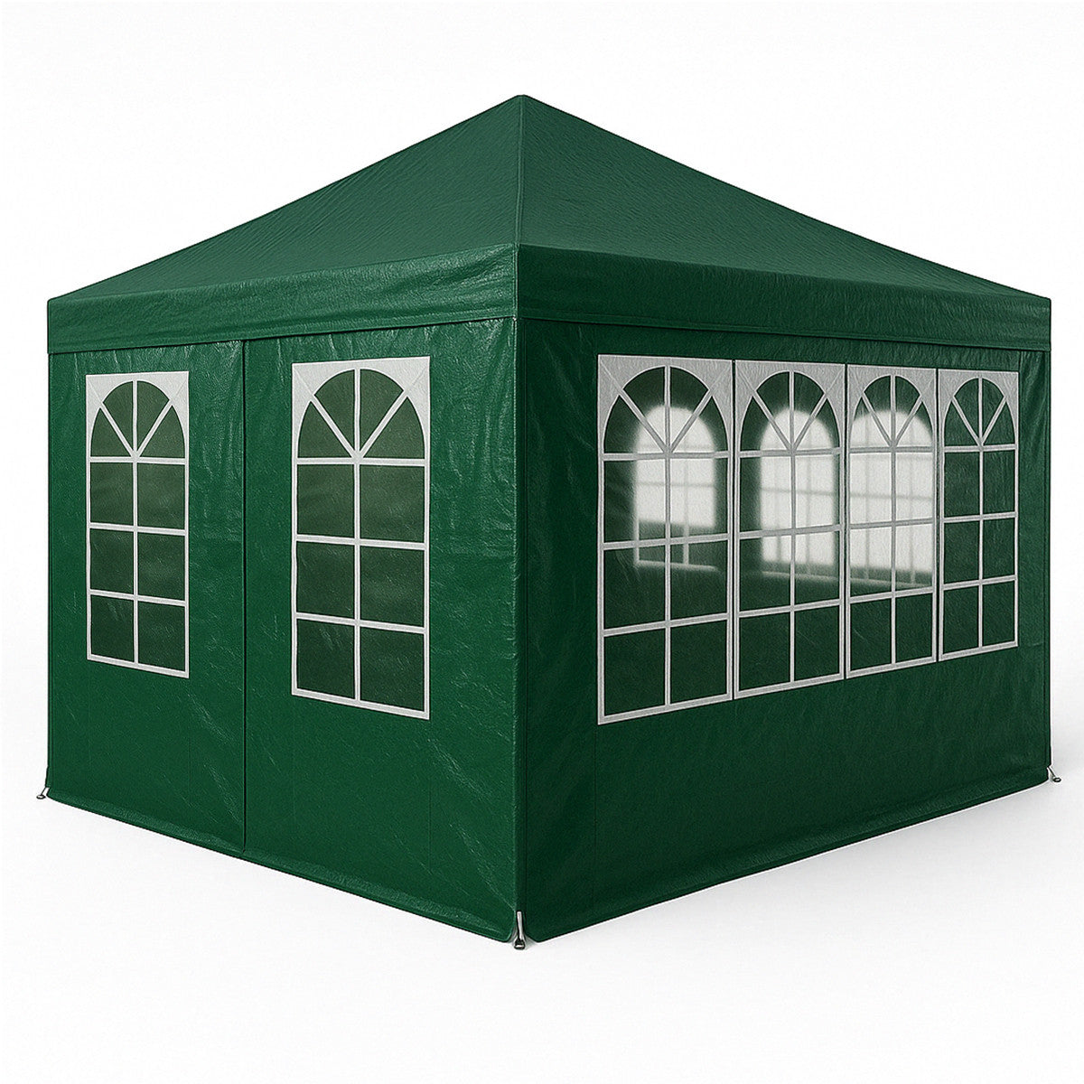 POHJOLA GARDEN Juhlateltta / Paviljonki irrotettavilla sivuilla 3x4m PE, vihreä