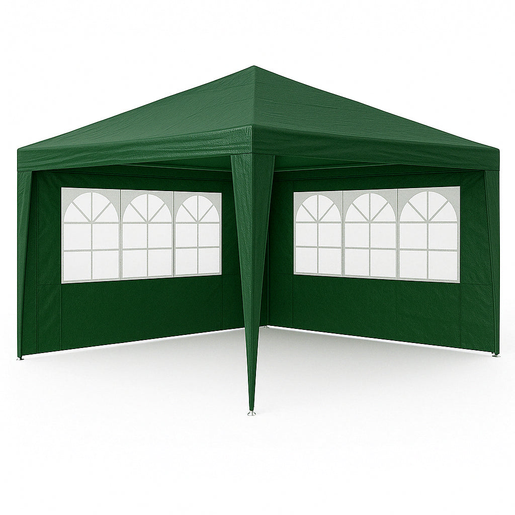 POHJOLA GARDEN Juhlateltta / Paviljonki irrotettavilla sivuilla 3x4m PE, vihreä