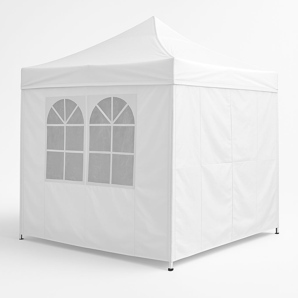 POHJOLA GARDEN POP-UP Juhlateltta Irrotettavilla Sivuseinillä, 2 x 2 m, valkoinen