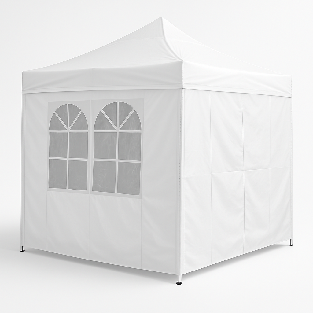 Pop-up festtält 2 x 2 m – avtagbara sidoväggar, 210D Oxford-tyg, bärväska