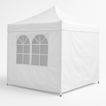 Pop-up festtält 2 x 2 m – avtagbara sidoväggar, 210D Oxford-tyg, bärväska