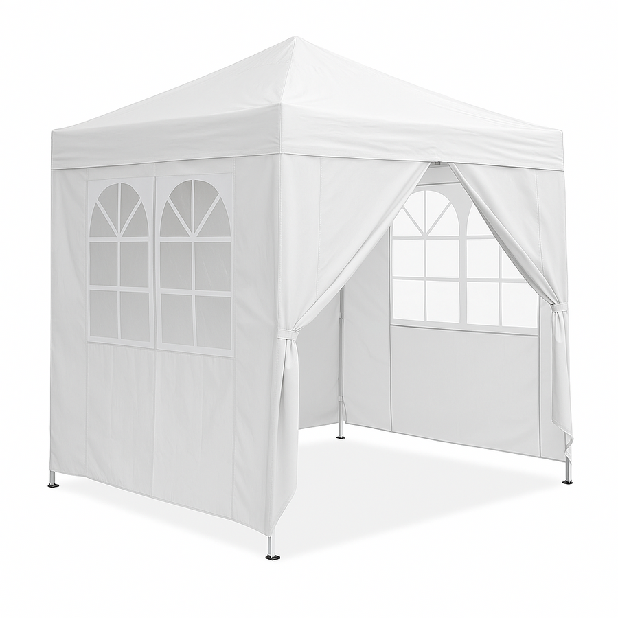 Pop-up festtält 2 x 2 m – avtagbara sidoväggar, 210D Oxford-tyg, bärväska