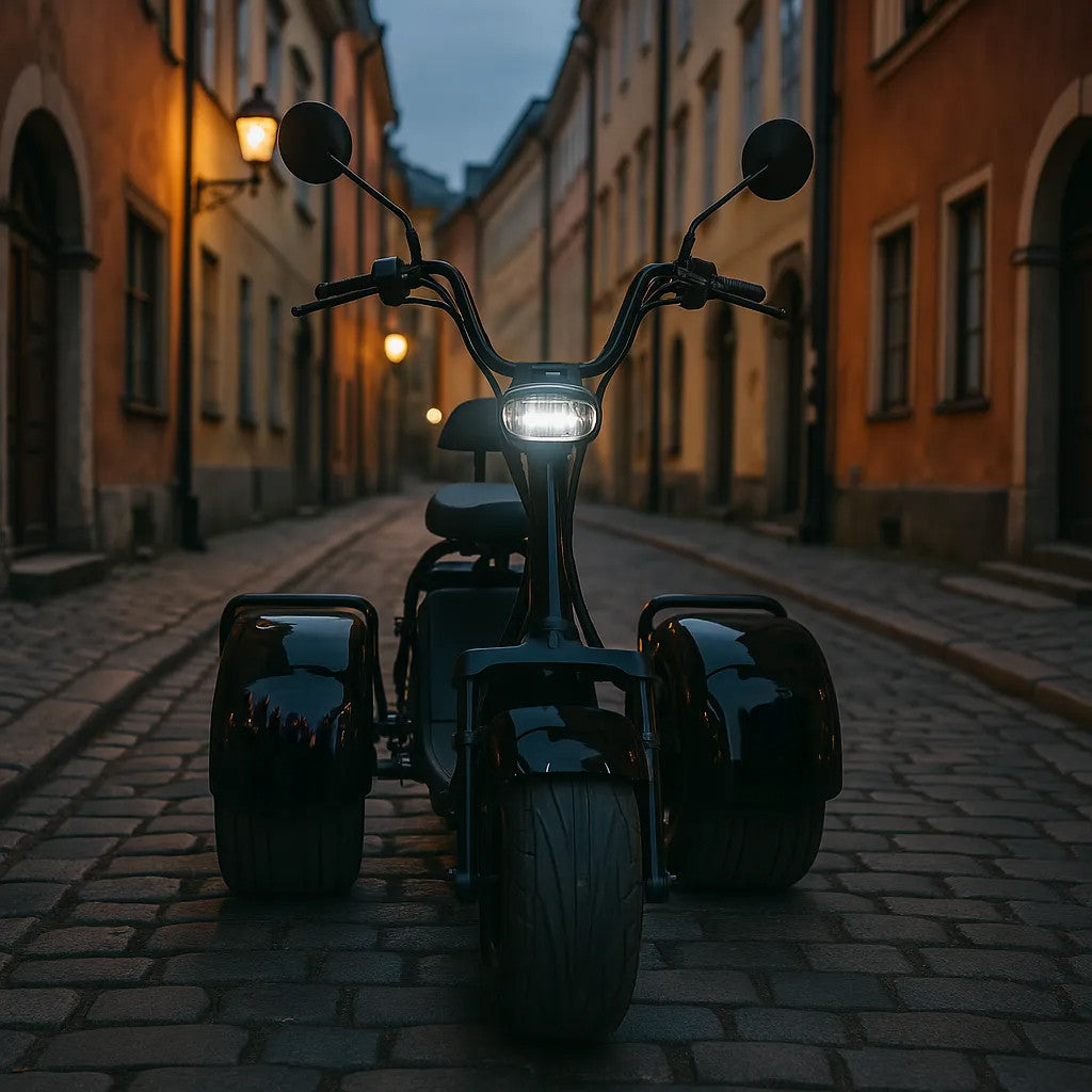 POHJOLA MOTORS Sähköskootteri Trike 60V20AH Tehoakulla Musta