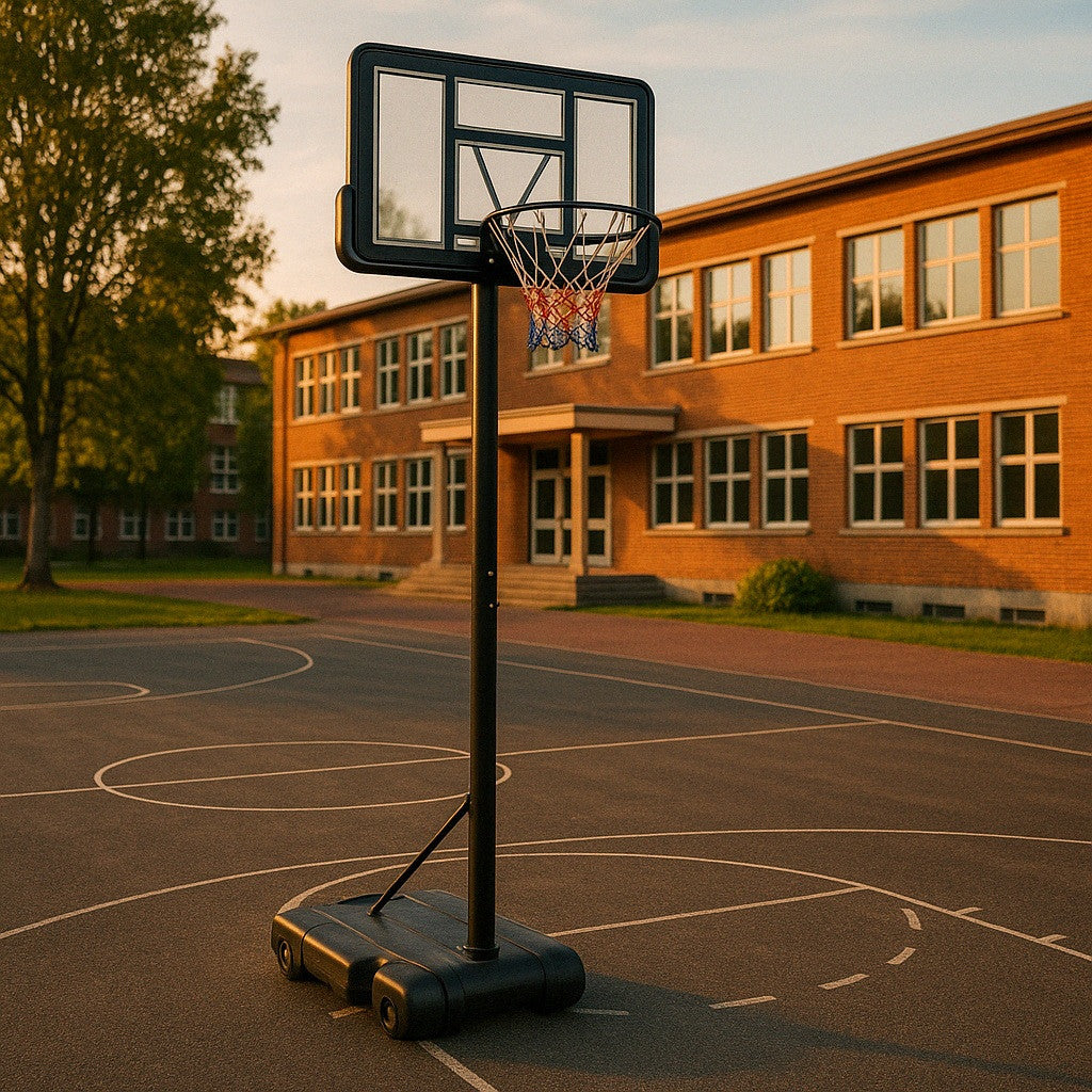 POHJOLAN URHEILUTARVIKE Koripalloteline 1,35-3,05m Musta