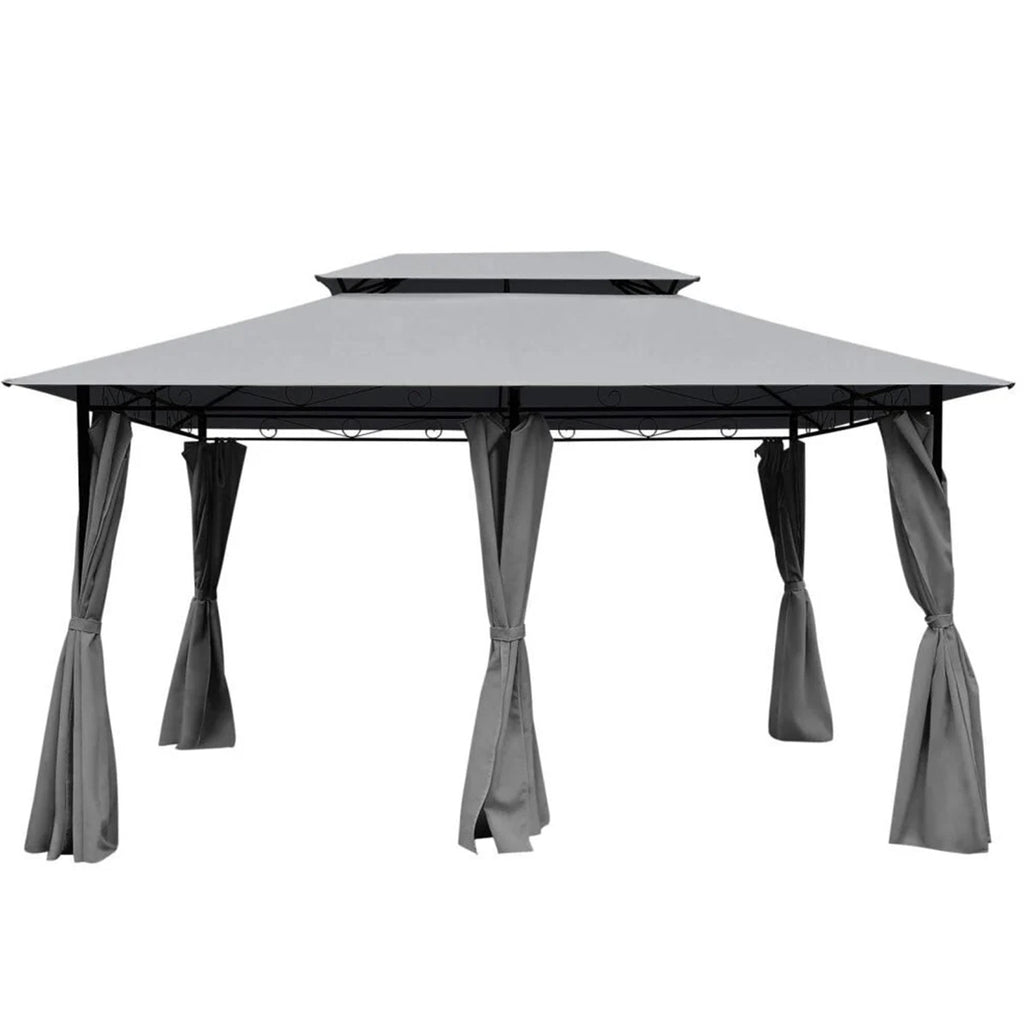 POHJOLA GARDEN JARMO Pihapaviljonki 3x4m / Paviljonki Katos Terassille ja Pihalle, Vihertävän Harmaa