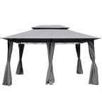 POHJOLA GARDEN JARMO Pihapaviljonki 3x4m / Paviljonki Katos Terassille ja Pihalle, Vihertävän Harmaa