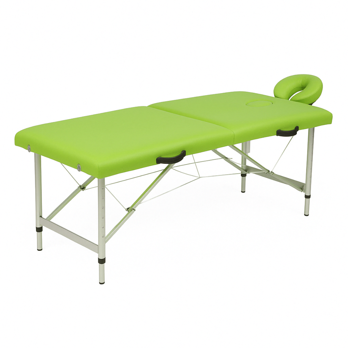 Hierontapöytä 195 x 70 cm, vihreä – 2-vyöhykkeinen, 225 kg, alumiinirunko