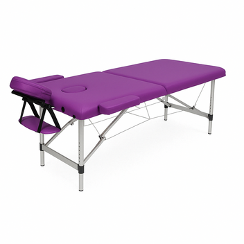Hierontapöytä 195 x 70 cm – 2-vyöhykkeinen, alumiinirunko, 225 kg, violetti