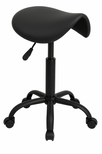 Sadelstol – höjdjustering 48–61,5 cm, bärkraft 150 kg, med hjul
