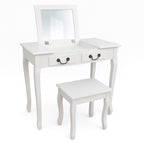 Pohjola Indoor Meikkipöytä Peilillä & jakkaralla AVIVA, 80 x 40 x 111 cm, Valkoinen