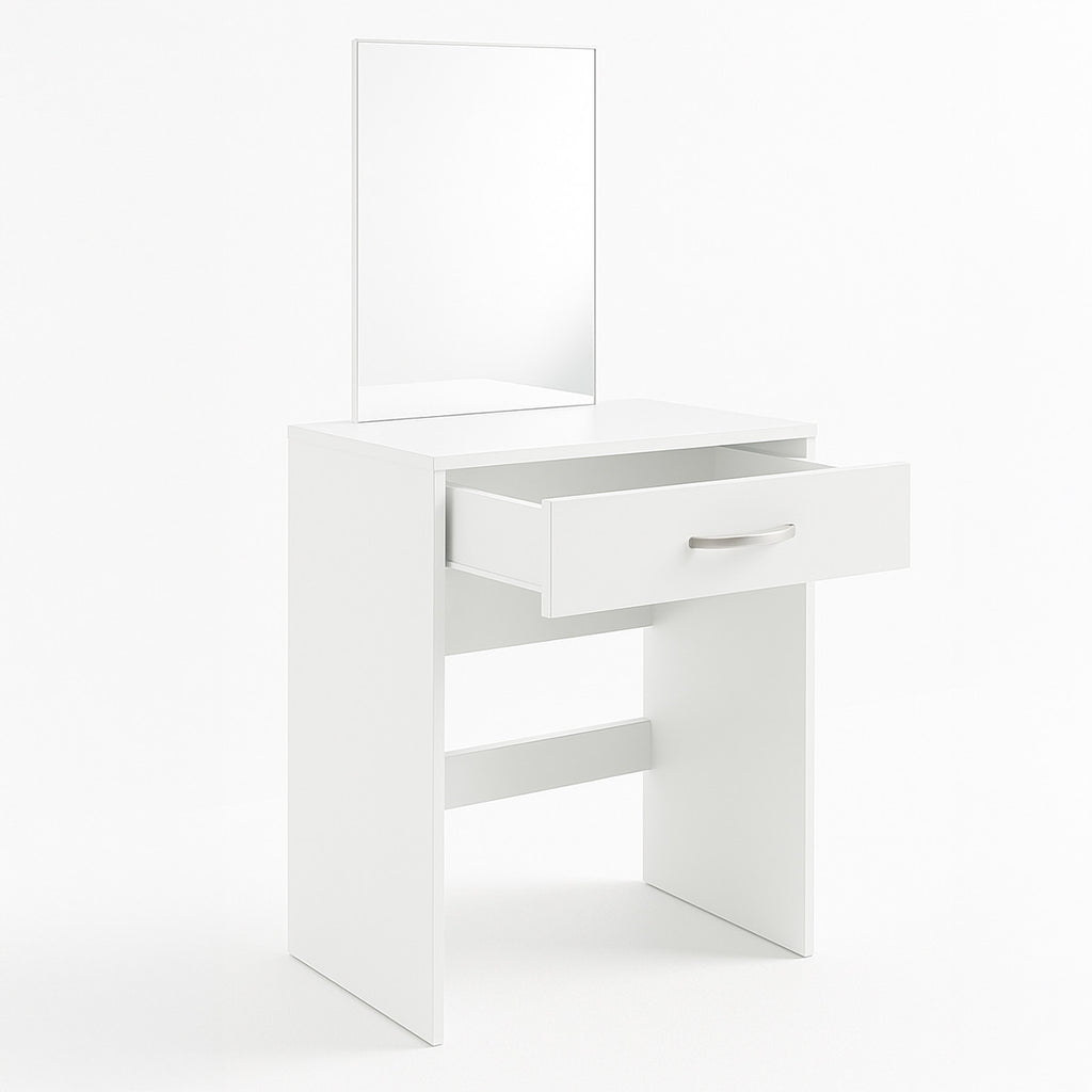 Pohjola Indoor Meikkipöytä Peilillä OLIVIA, 54 x 33 x 130 cm, Valkoinen