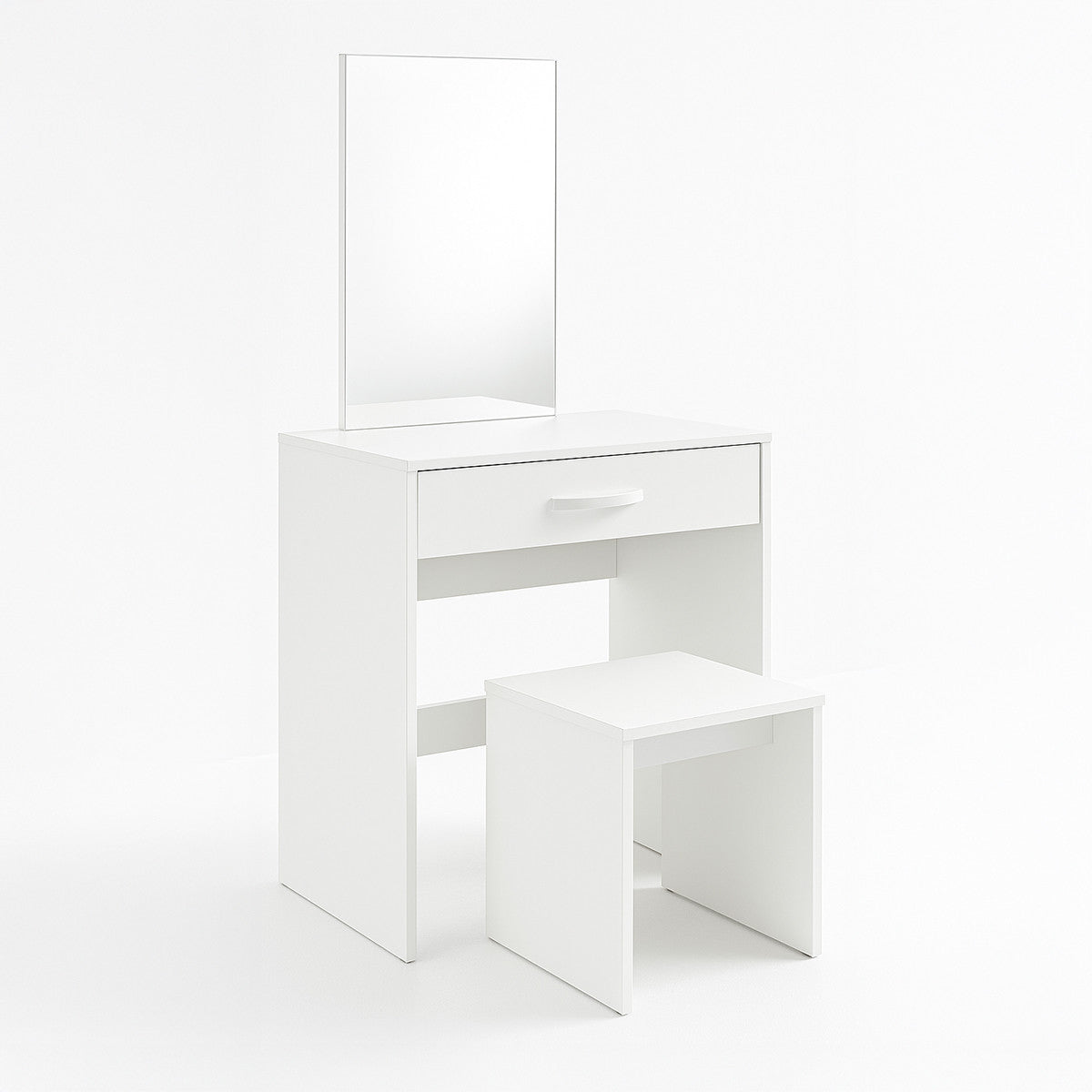 Pohjola Indoor Meikkipöytä Peilillä OLIVIA, 54 x 33 x 130 cm, Valkoinen
