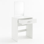 Pohjola Indoor Meikkipöytä Peilillä & jakkaralla OLIVIA, 54 x 33 x 130 cm, Valkoinen