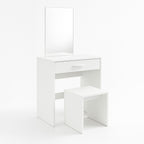 Pohjola Indoor Meikkipöytä Peilillä & jakkaralla OLIVIA, 54 x 33 x 130 cm, Valkoinen