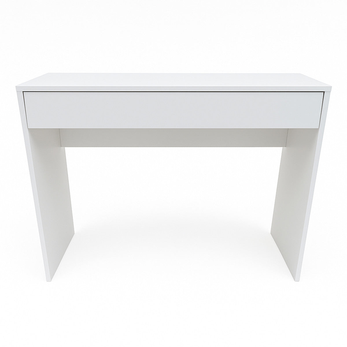 Sminkbord 91 x 35 x 76 cm – bred låda, vit, kompakt storlek