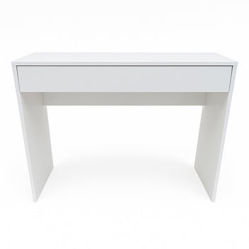 Sminkbord 91 x 35 x 76 cm – bred låda, vit, kompakt storlek