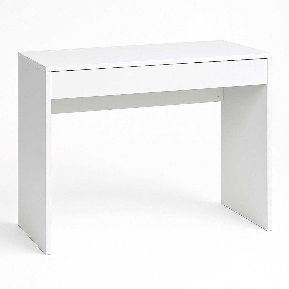 Meikkipöytä 91 x 35 x 76 cm – leveä laatikko, valkoinen, kompakti koko