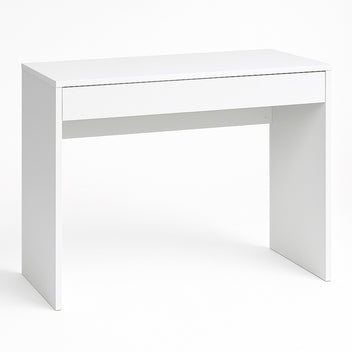Sminkbord 91 x 35 x 76 cm – bred låda, vit, kompakt storlek