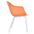 BALLENA trädgårdsstolsats, 4 st, återvunnen plast, orange