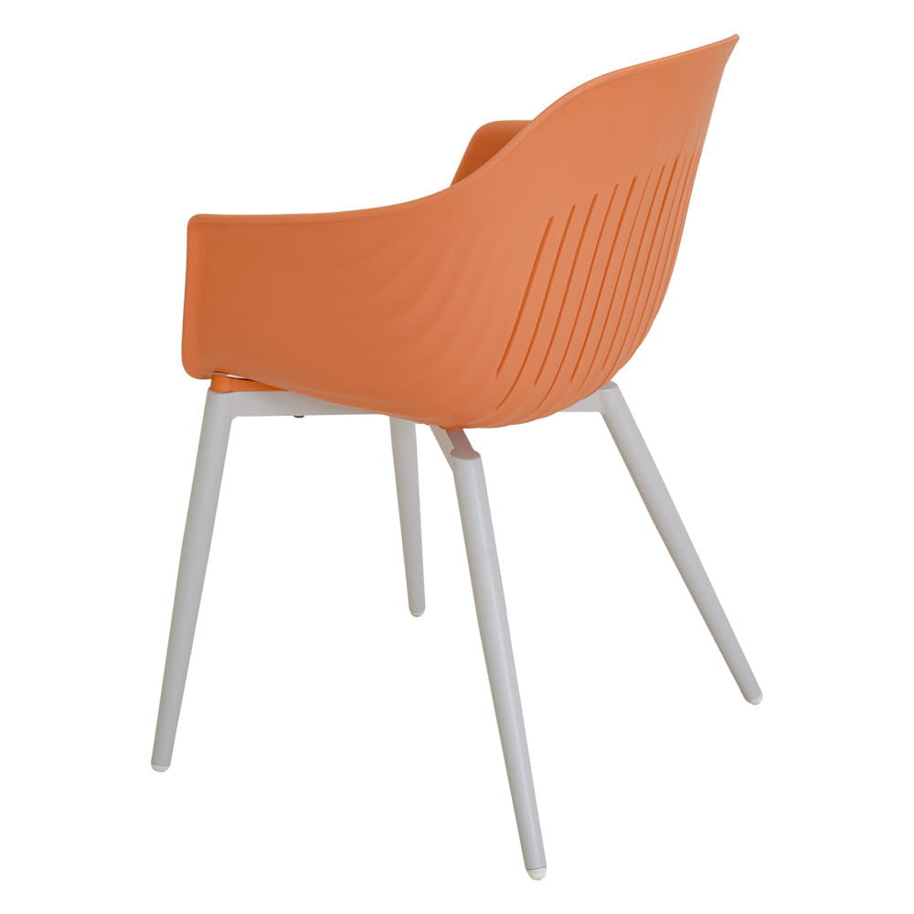 BALLENA trädgårdsstolsats, 4 st, återvunnen plast, orange