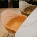 BALLENA trädgårdsstolsats, 4 st, återvunnen plast, orange