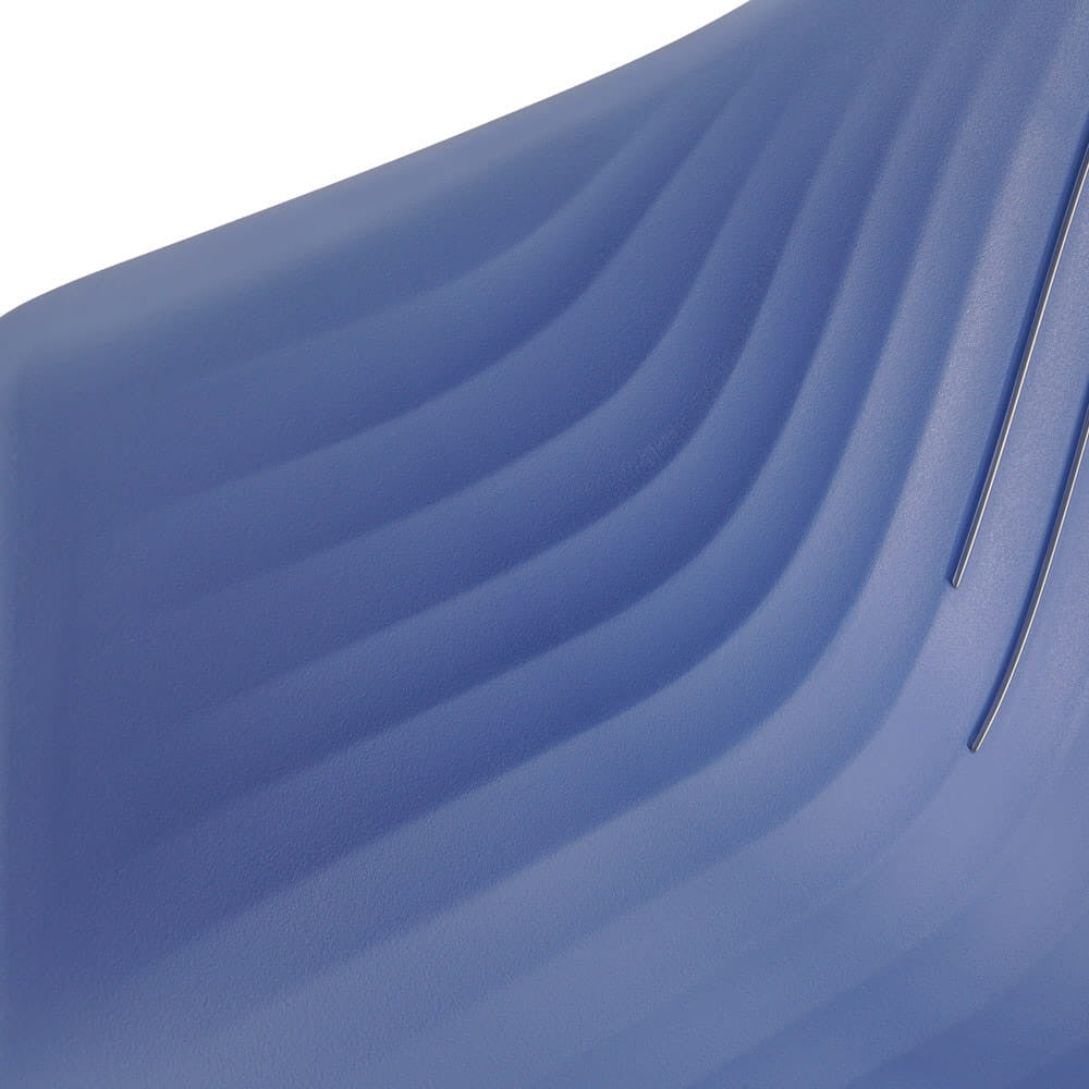 BALLENA trädgårdsstolsats, 4 st, återvunnen plast, blå