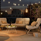 CLOUD oleskeluryhmä ulos, sohva, pöytä ja 2 tuolia, beige