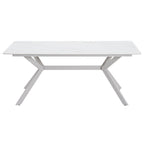 BALLENA puutarhapöytä 180x100cm, alumiini/lasi, valkoinen