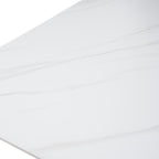 BALLENA puutarhapöytä 180x100cm, alumiini/lasi, valkoinen