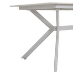 BALLENA puutarhapöytä 180x100cm, alumiini/lasi, valkoinen