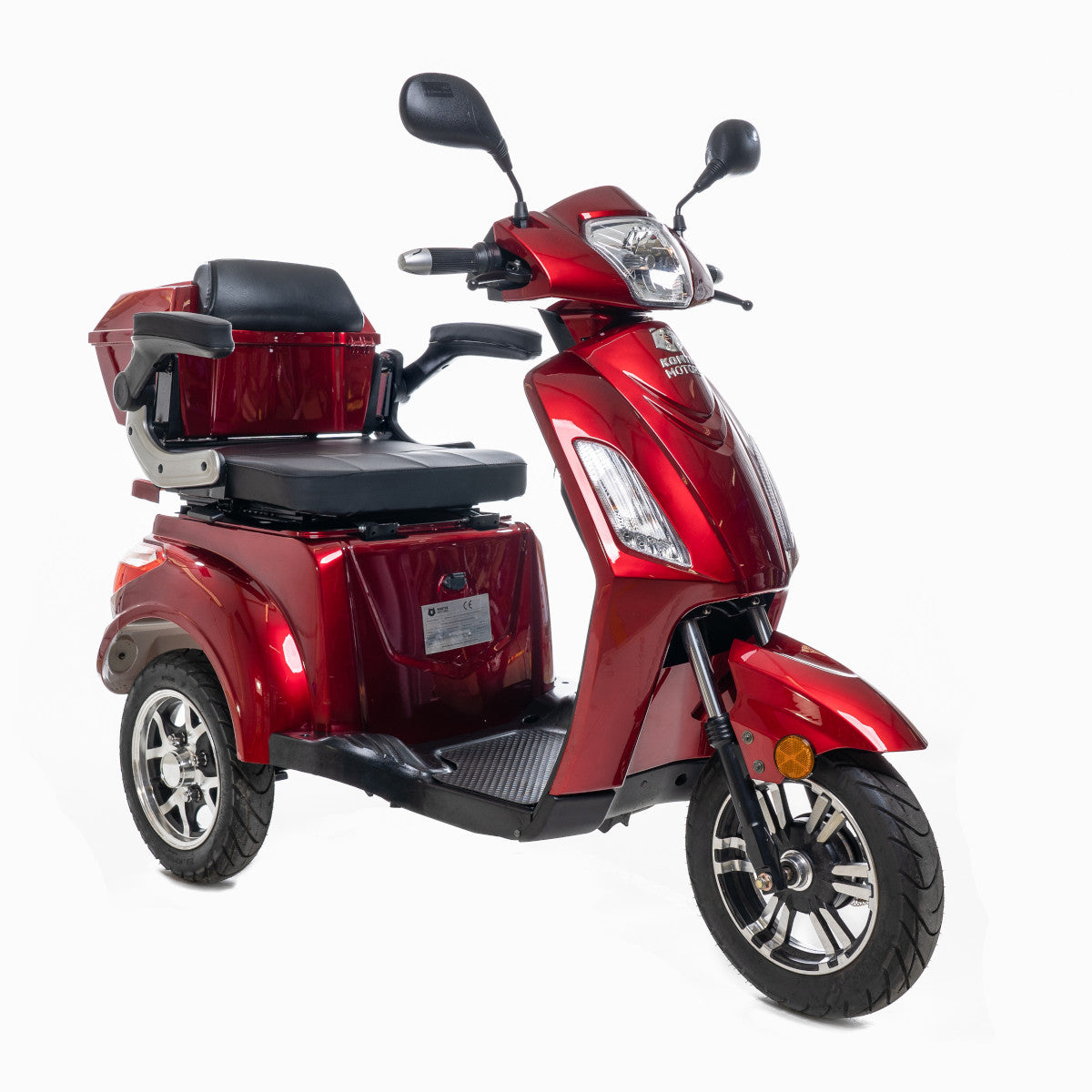 Kontio Motors Silverfox 2.0 Senioriskootteri, Metallic Red 1.8kWh litium akku ja 5A laturi