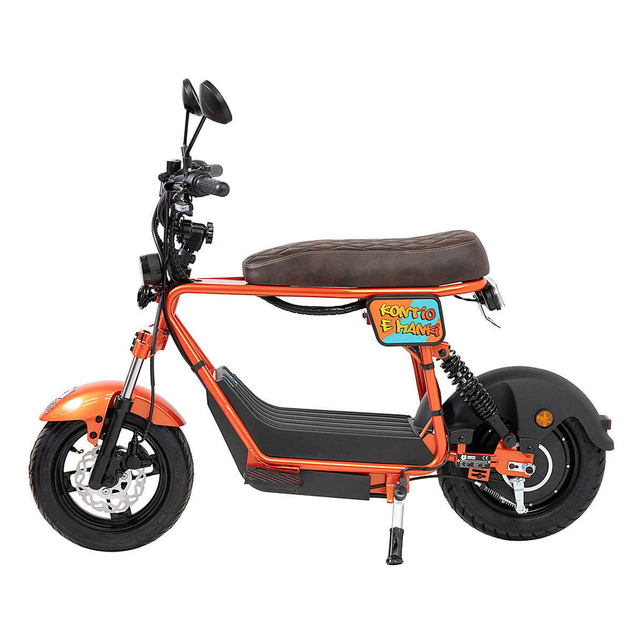 Kontio Motors e Manki 1000W 1kWh batteri, brun sits, orange