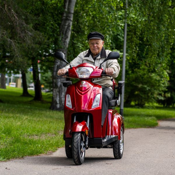 Kontio Motors Silverfox 2.0 Senioriskootteri, Metallic Red